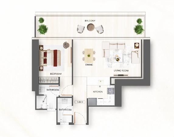 Binghatti Flare Floor Plan
