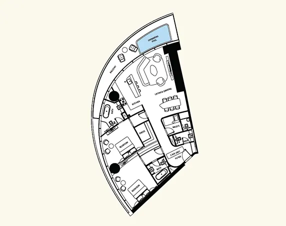 Mercedes Benz Places by Binghatti Floor Plan