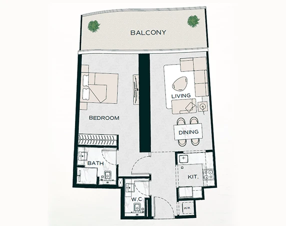 Binghatti Aquarise Floor Plan