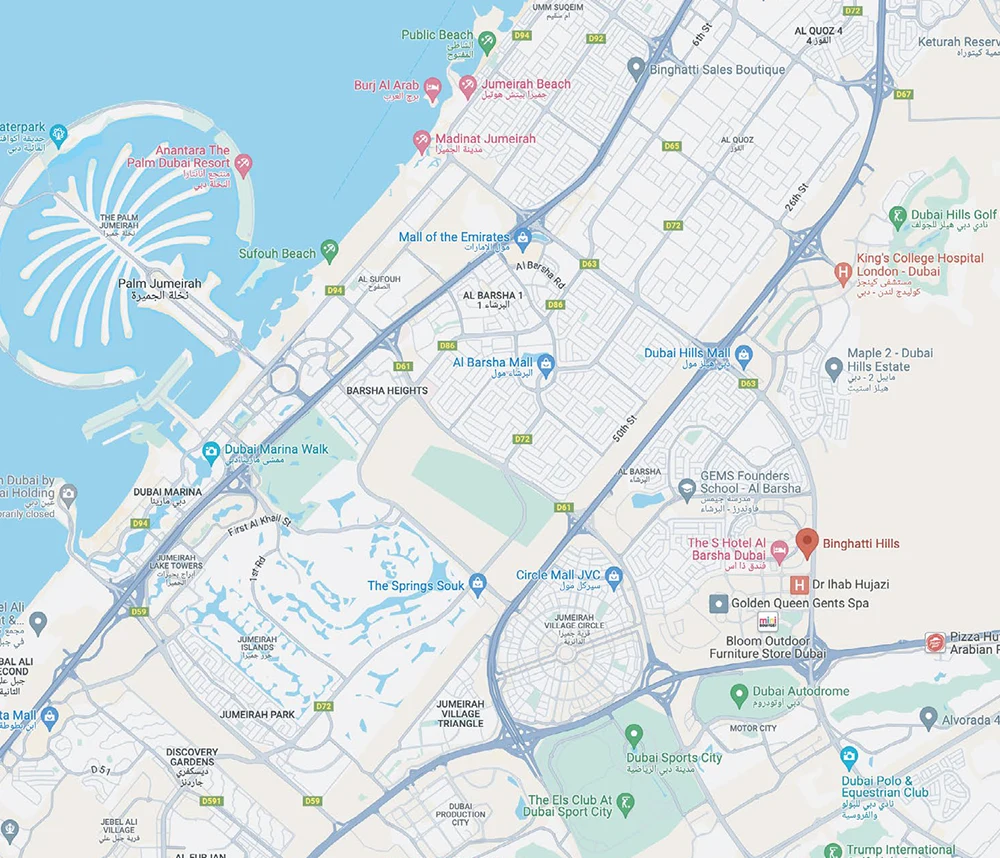 Binghatti Hills Location