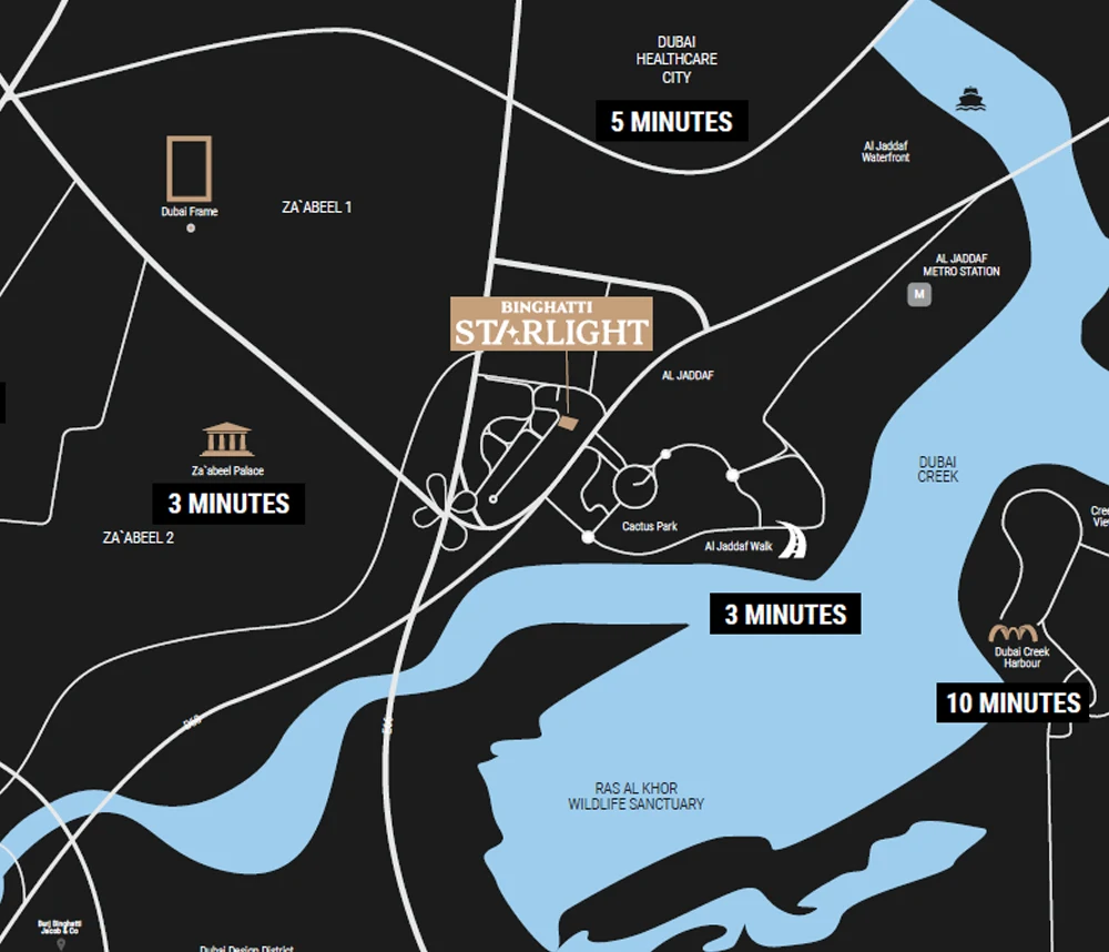 Binghatti Starlight Location