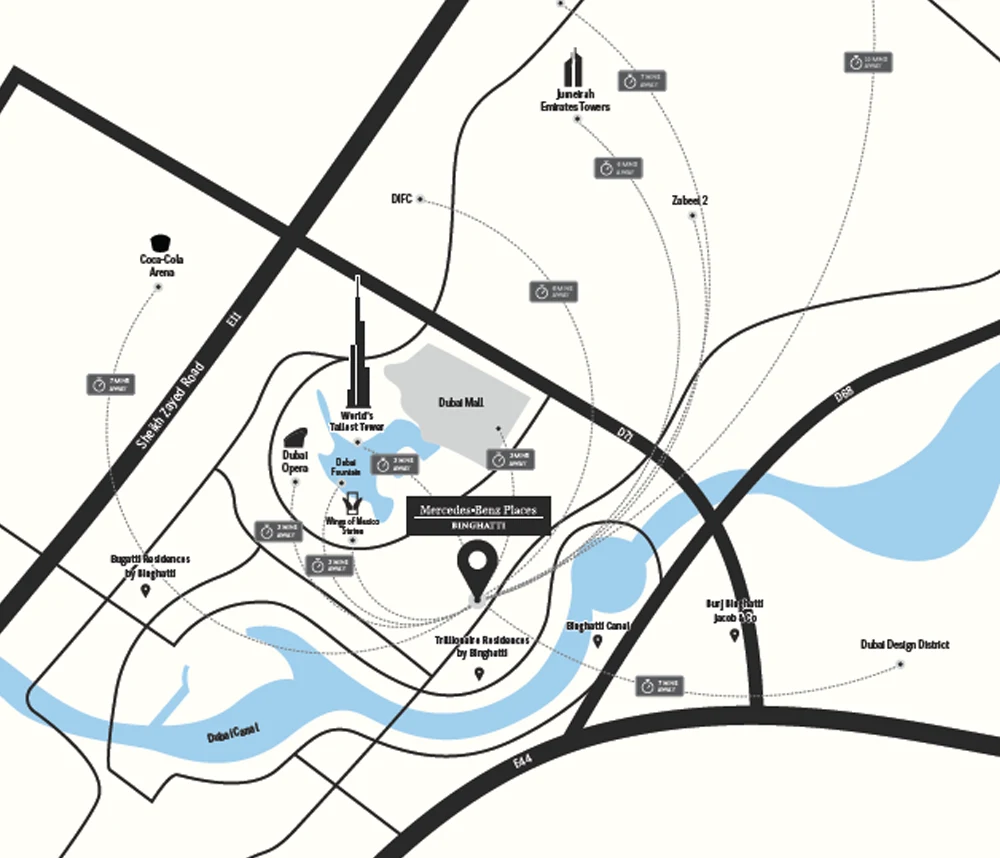 Mercedes Benz Places by Binghatti Location