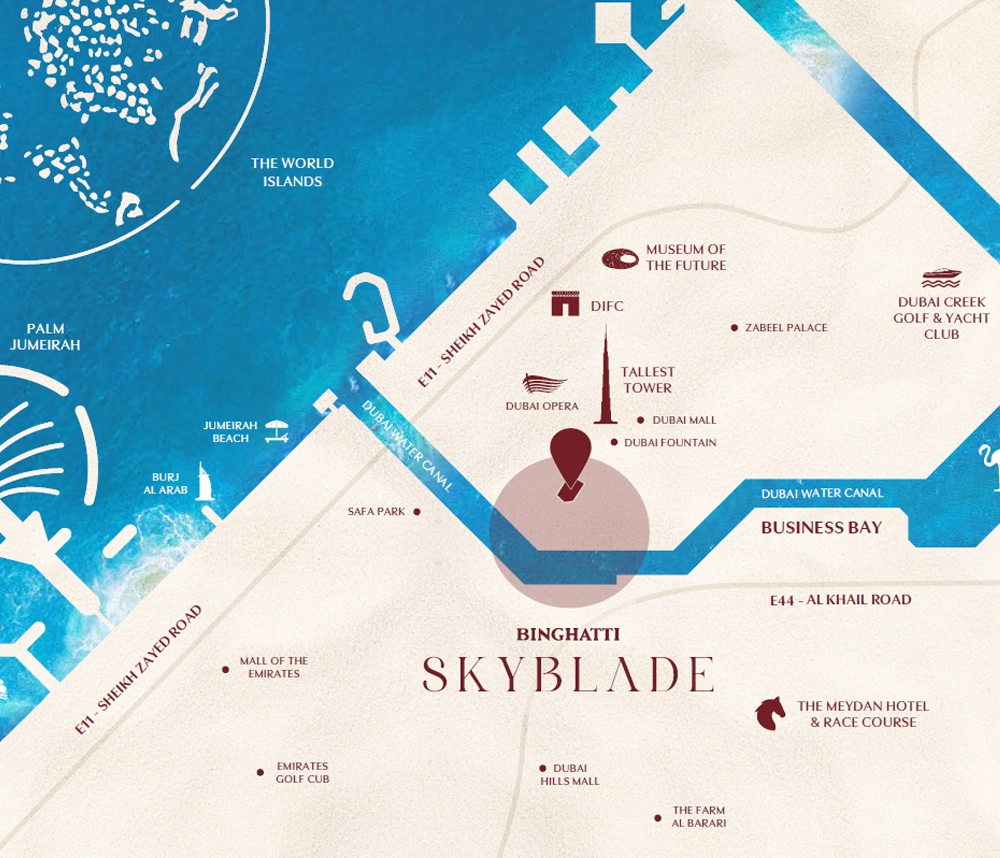 Binghatti Skyblade Location